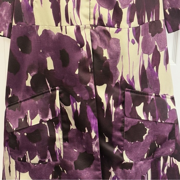 Simply Vera Vera Wang Purple Multi Floral Short Sleeve Swing Jacket XL - Picture 7 of 16